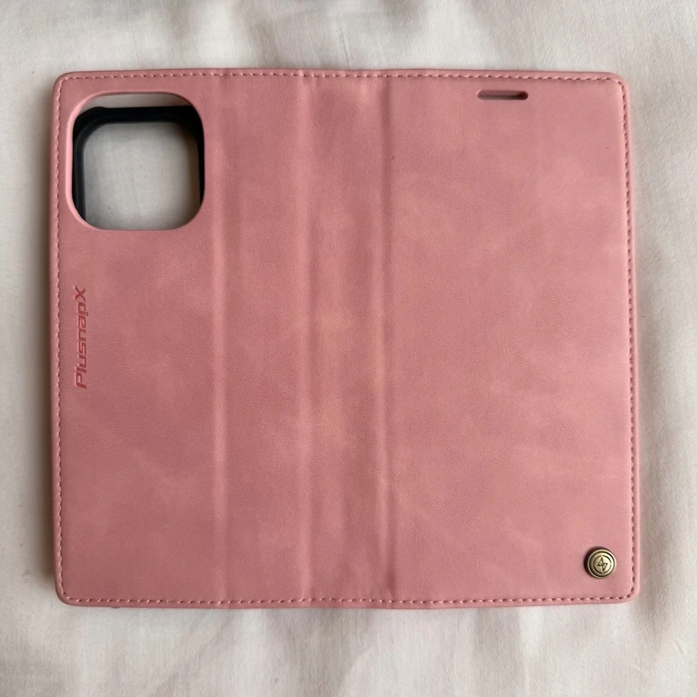 Pink Phone Wallet Case For IPhone 15 Pro Max